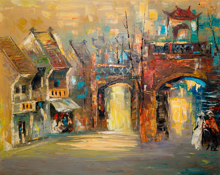 Tranh Sơn Dầu Ô Quan Chưởng